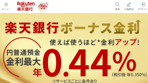 楽天銀行トップ