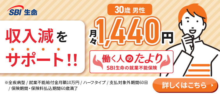 SBI生命就業不能保険バナー